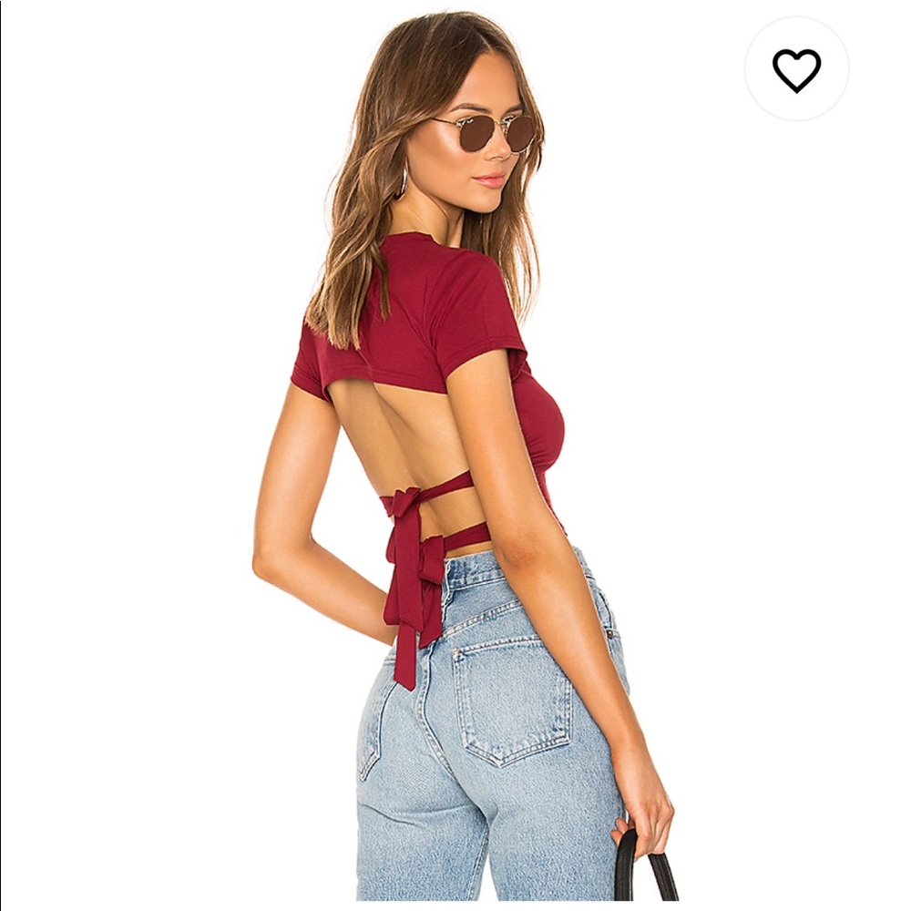 Revolve Super down Tie Back Top